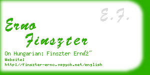 erno finszter business card